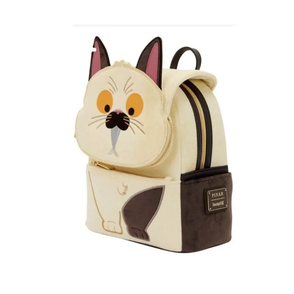 Loungefly Disney Pixar Luca Machiavelli Plush Figural Mini Backpack Cat NWT